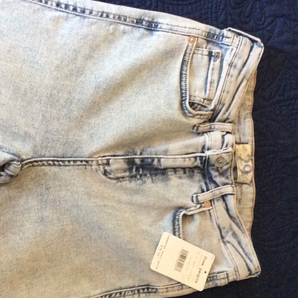 Free people  high waisted skinny jeans.